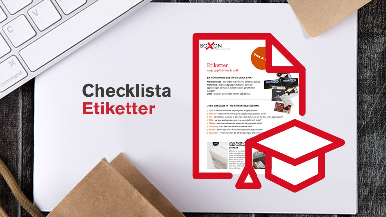 Checklista etiketter